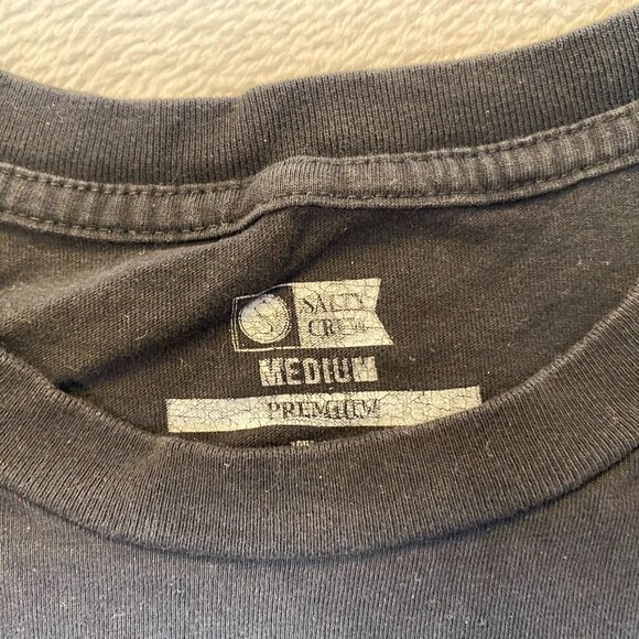 Salty Crew Mens Black Graphic Tee Shirt Medium Cotton Sink Or Swim Shirt - Picture 7 of 8